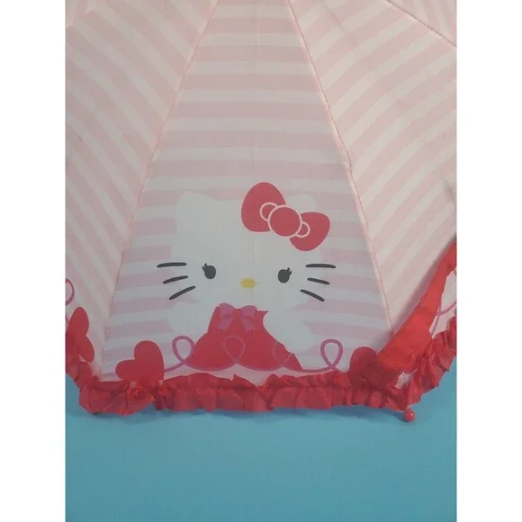 Hello Kitty Kids Umbrella Pink Hearts 2014 READ - Picture 4 of 16